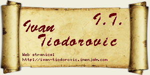 Ivan Tiodorović vizit kartica